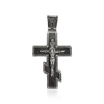картинка Крест из серебра "Спаси и Сохрани" (97027) 
